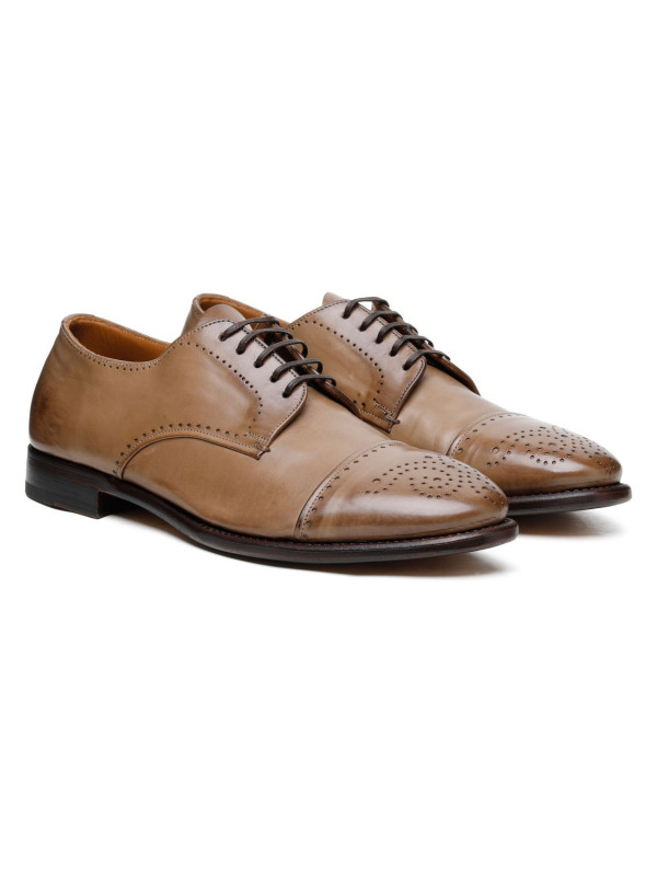 Brogue leather Derby shoes