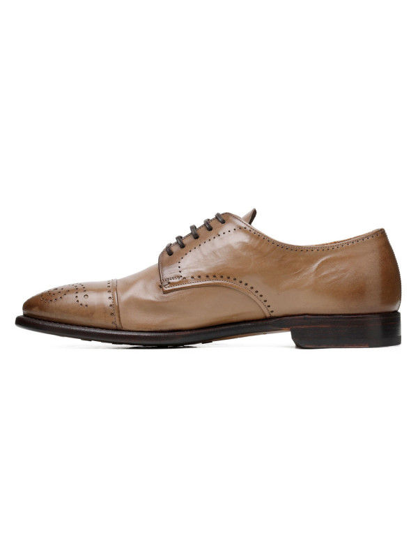 Brogue leather Derby shoes